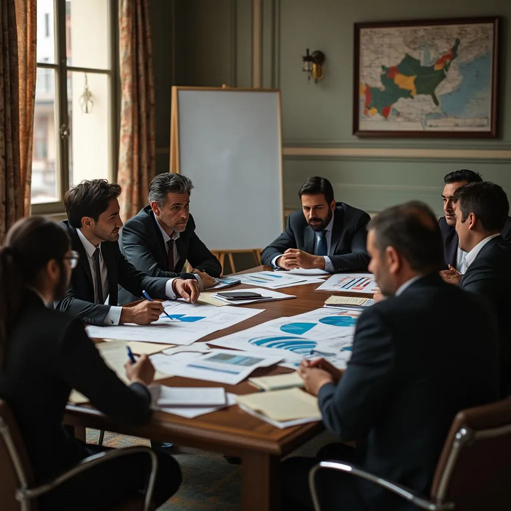 Equipo en reunión estratégica